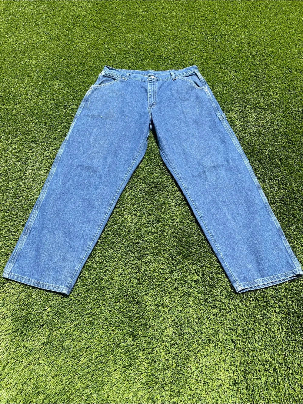 Wrangler Men's Relaxed Fit Blue Denim Jeans